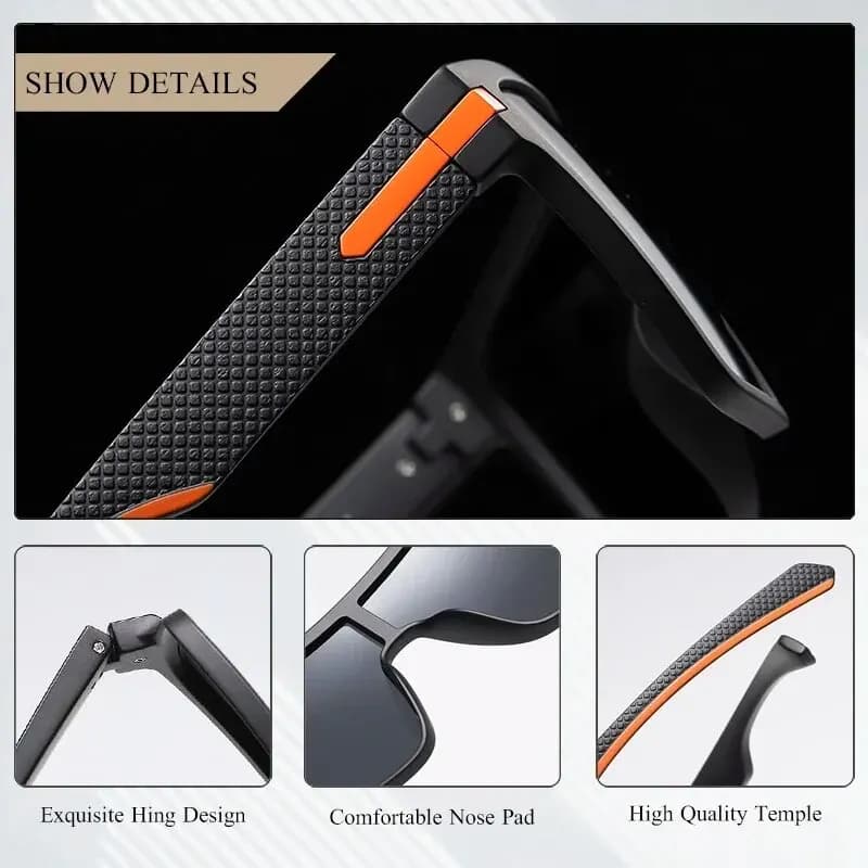 CRIXALIS mode lunettes de soleil polarisées pour hommes carré surdimensionné Anti-éblouissement pilo