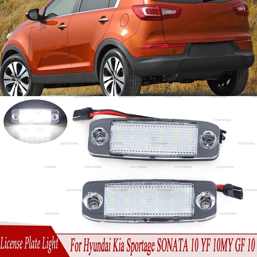 Lampe de plaque d'immatriculation LED, planner, Hyundai, Sonata, 2010-2018, 2019, Kia Sportage, 2011