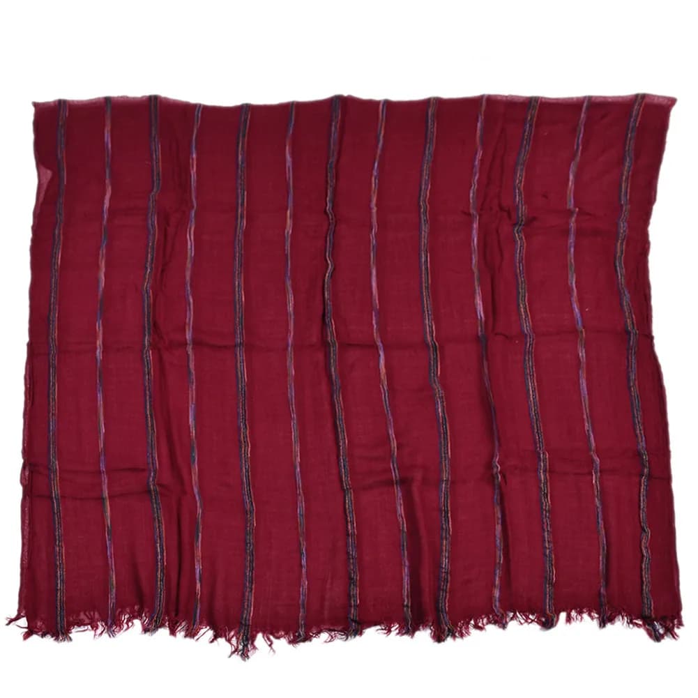Écharpe en lin de coton rayé pour hommes, écharpes chaudes, gland court, châle Pashmina, accessoires