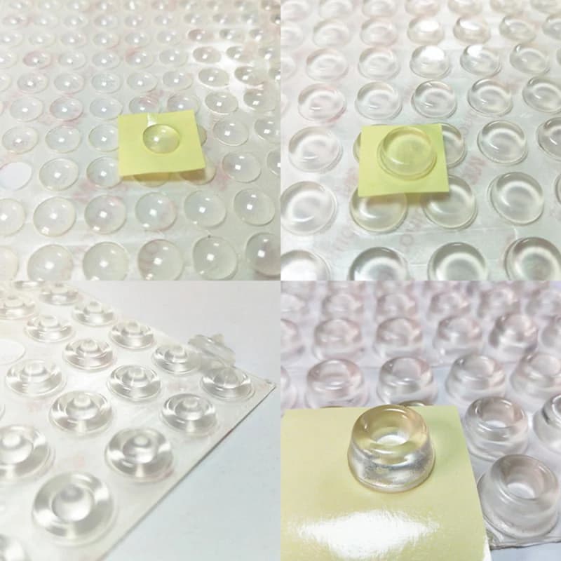 Tampon de protection en PVC transparent, pare-chocs d'amortissement en caoutchouc auto-adhésif, buté