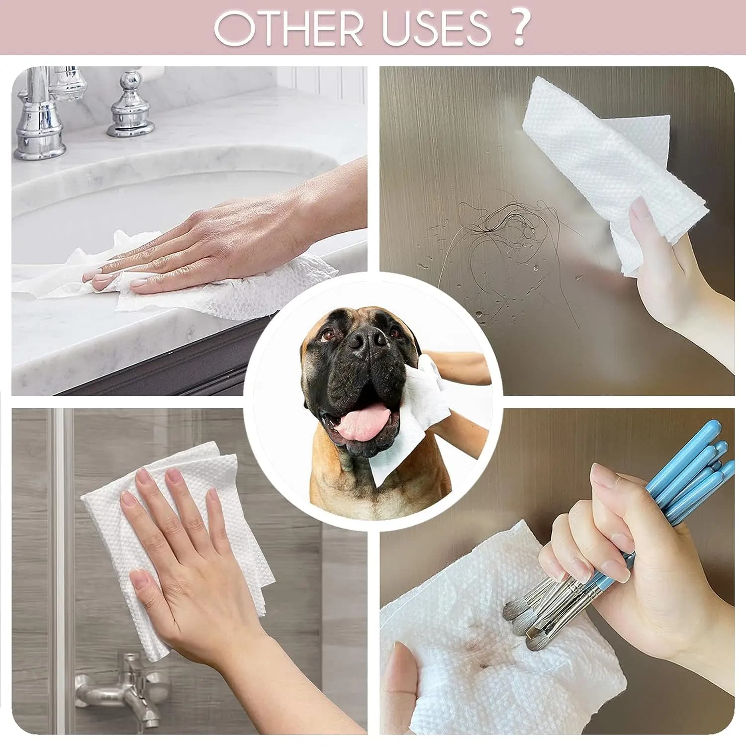 Serviette pour le visage jetable 100% coton, lingettes sèches biodégradables, 50 unités/boîte, servi