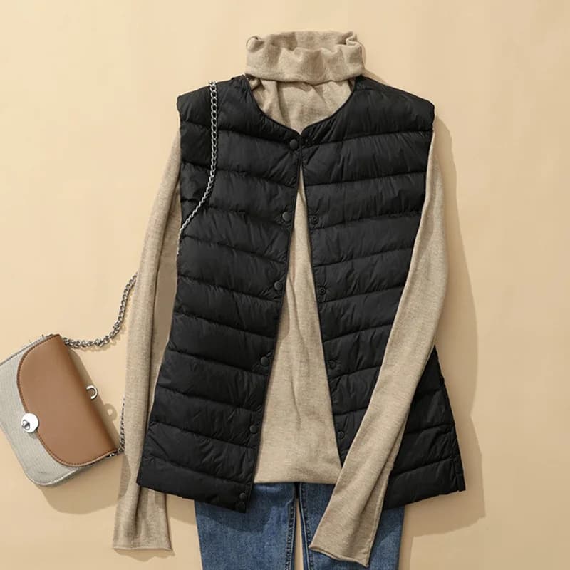 SEDUTMO-Veste matelassurera en duvet de canard ultra légère pour femme, veste chaude, gilet basique,