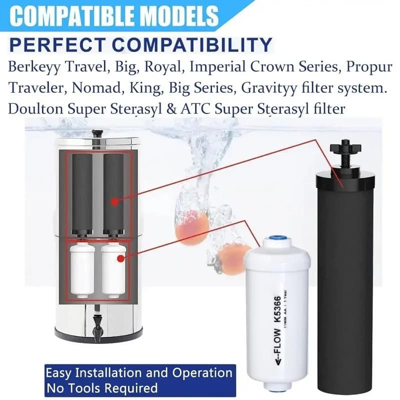 Filtre à eau de remplacement 2 BB9-2 et 2 fluorures PF-2, Compatible avec le système de filtrage d'e