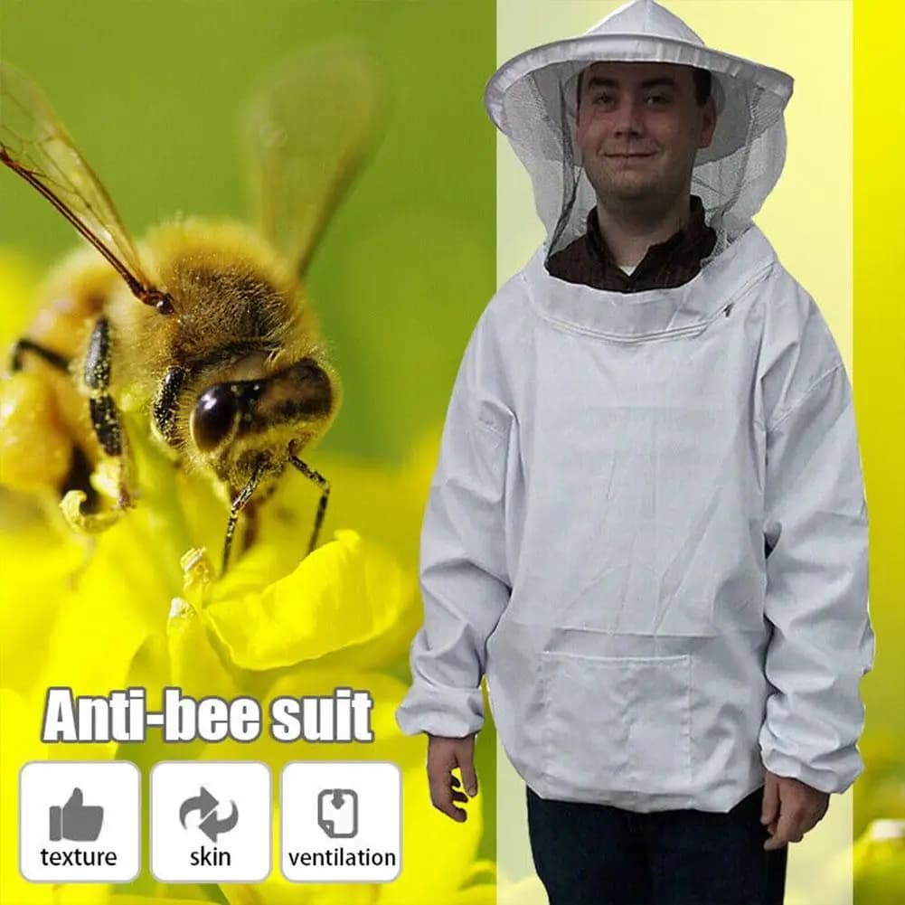 2025NEW veste de protection pour apiculture voile Smock équipement apiculture chapeau manches apicul