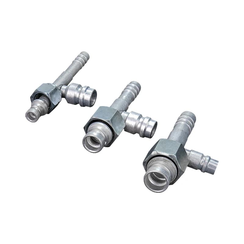 # 6 # 8 # Raccord à jet de gaz pour climatisation de voiture, Joint droit en aluminium à 90 degrés a