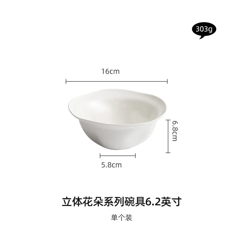 Grand bol à soupe profonde en céramique, poisson à la coque de fleurs avec 514 LED Chou et piment, M