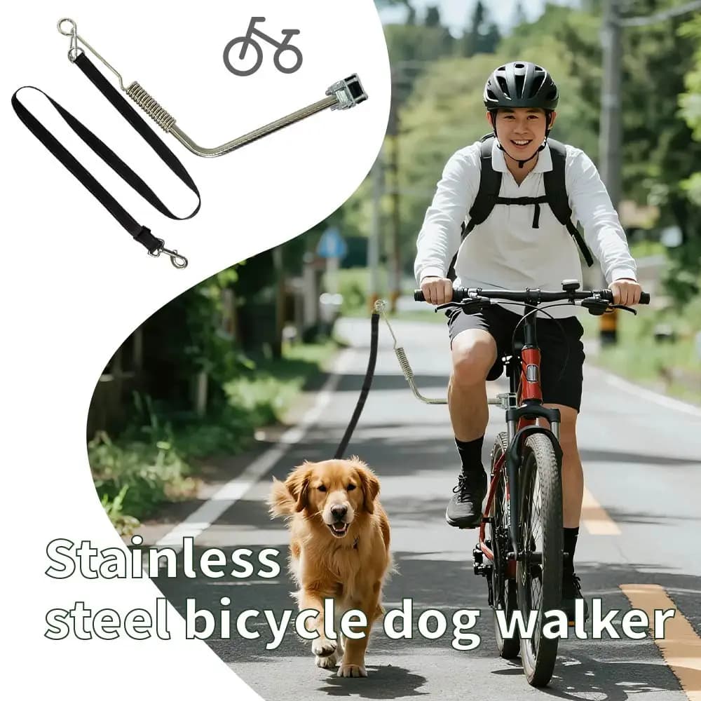 Laisse de vélo élastique réglable, bâton de Traction pour animaux de compagnie, cyclisme en plein ai