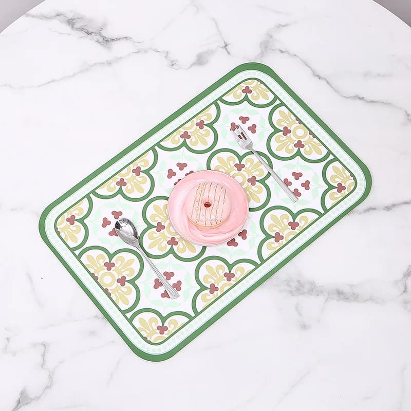 Ensemble de sets de table de ferme scandinave – 45x30cm, résistant à la chaleur et à l'eau, décor de