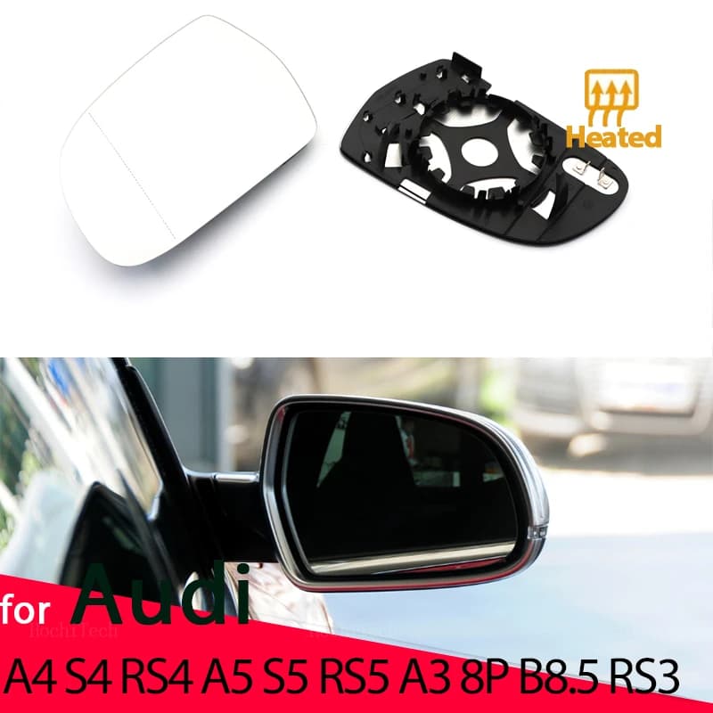 Rétroviseur d'aile gauche droite en verre chauffant côté passager pour Audi A4 S4 RS4 B8.5, A5 S5 RS