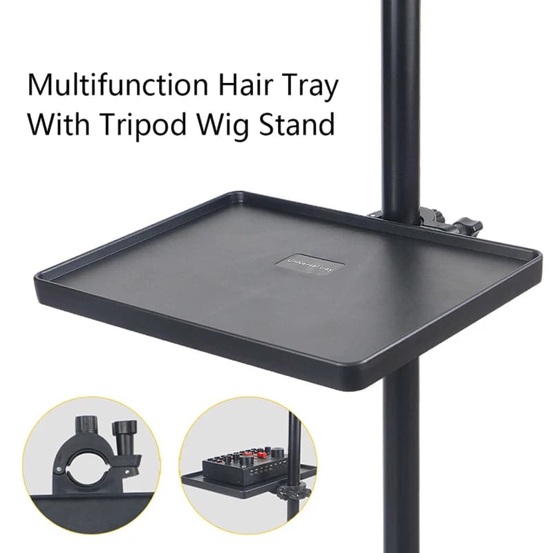 Pince à cheveux multifonctionnelle pour utilisation avec trépied, support de perruque, facile à util