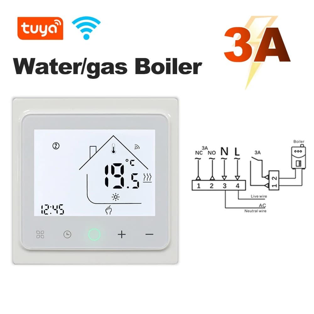 Thermostat WiFi intelligent pour chauffage électrique/eau/chaudière à gaz, contrôleur de température