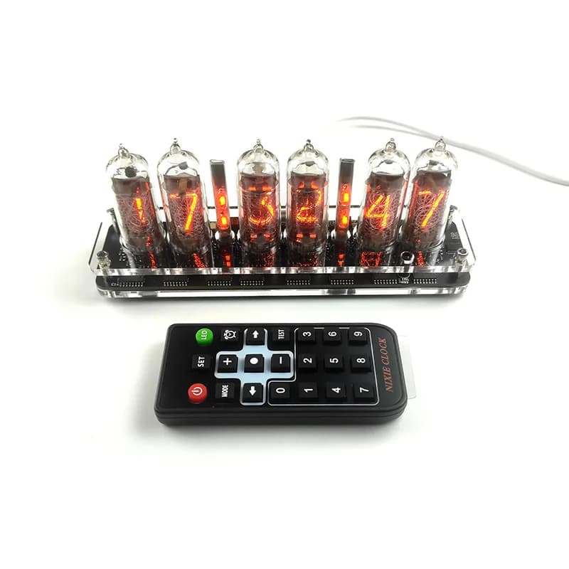 GHXAMP – Module d'horloge à Tube lumineux IN14 6 bits, accessoires Audio, bricolage, USB 5V avec rét