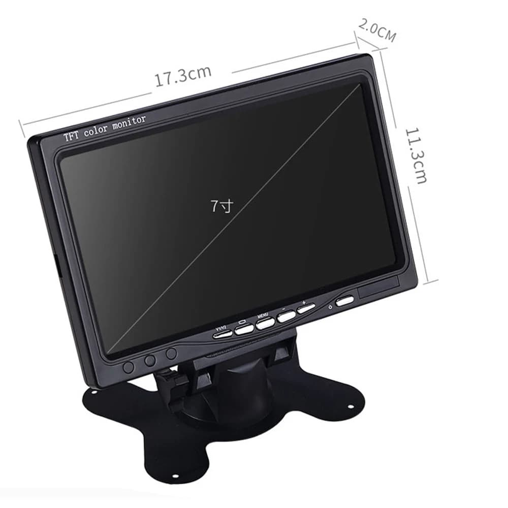 Moniteur de sécurité universel pour voiture, écran HD de 7 pouces, aide au stationnement, caméra de 