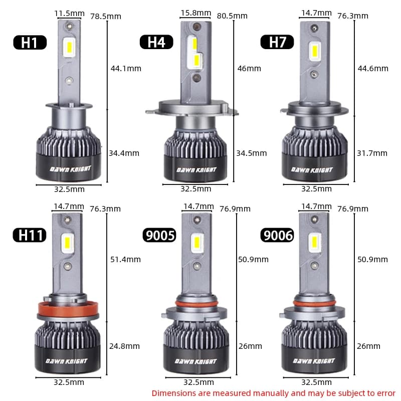 DAWNKNIGHT K5C Mini 40W H7 H4 Version longue durée ampoule de phare Led 4300K K6C Led HB3 H11 ampoul