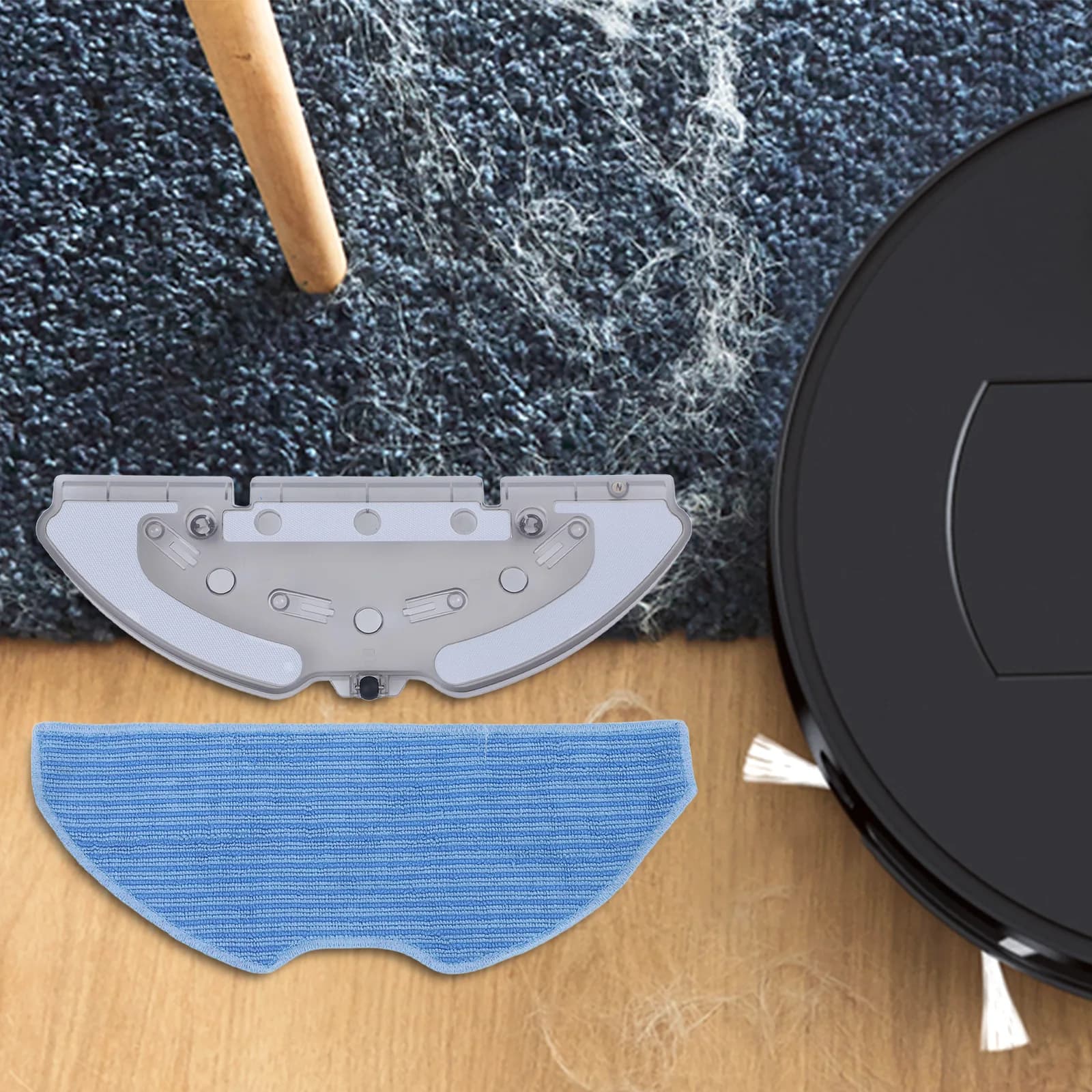 Kit porte-vadrouille et chiffons de vadrouille pour aspirateur Robot série X-PLORER 75 S +, accessoi