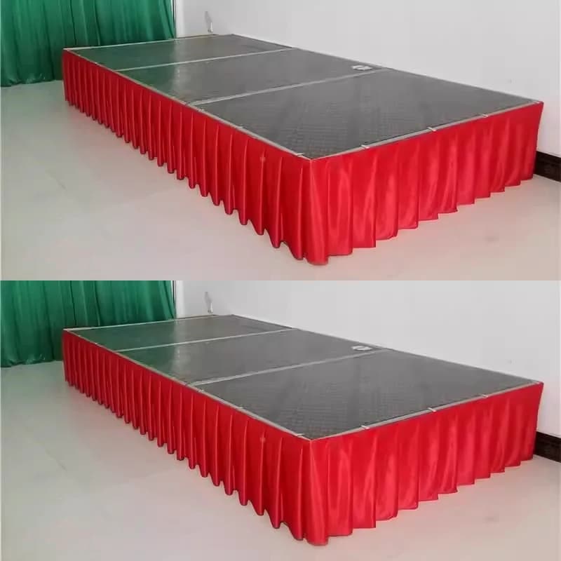 Jupe de Table plissée en Polyester, décoration pour fête de mariage, Banquet, anniversaire, nappe, c