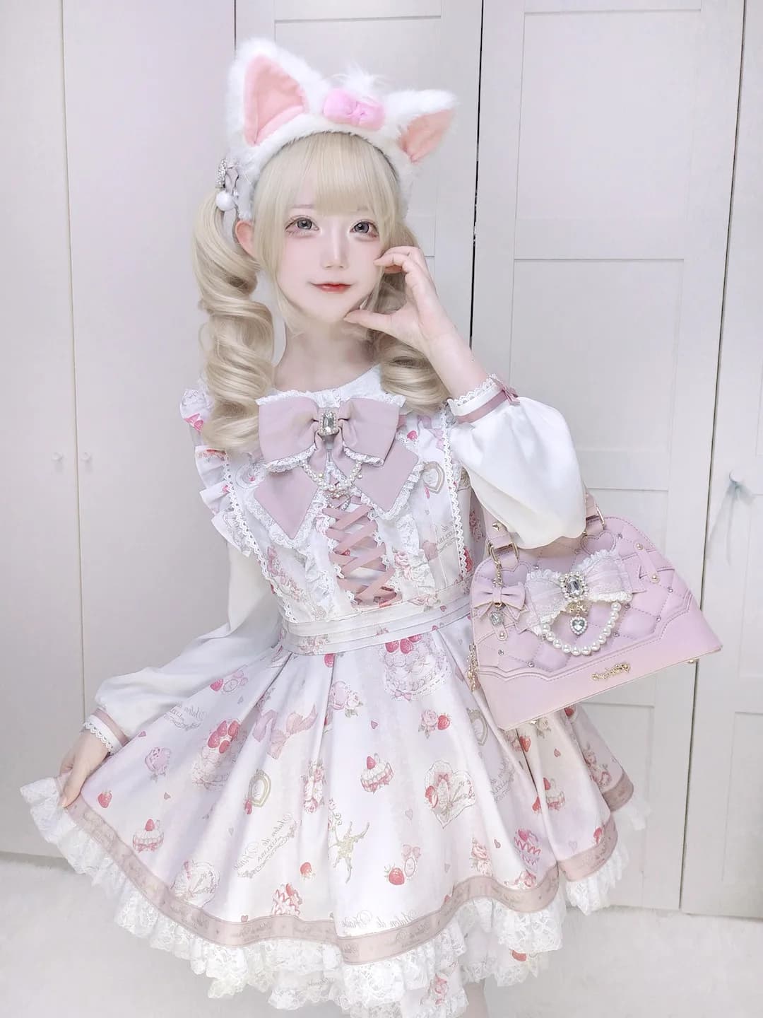 Nouveau Sac à Main Rose Lolita pour Filles, Sac Bandoulière Polyvalent Décontracté Tendance pour Fem