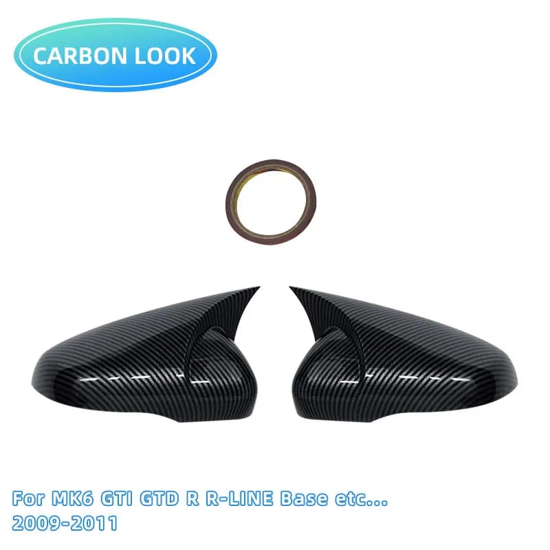 Couvercle de Rétroviseur Latéral Noir Brcorporelle, pour VW Golf MK6 MK7 7.5 GTI R GTD Base 2009-202