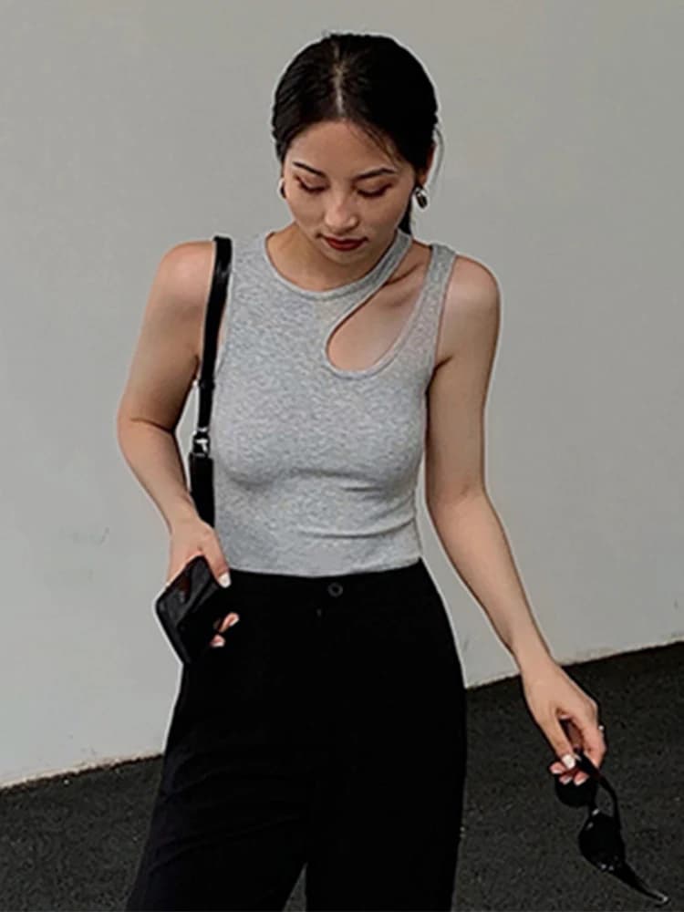 T-shirt court blanc Y2K pour femmes, vêtement estival et décontracté, à la mode, 2024