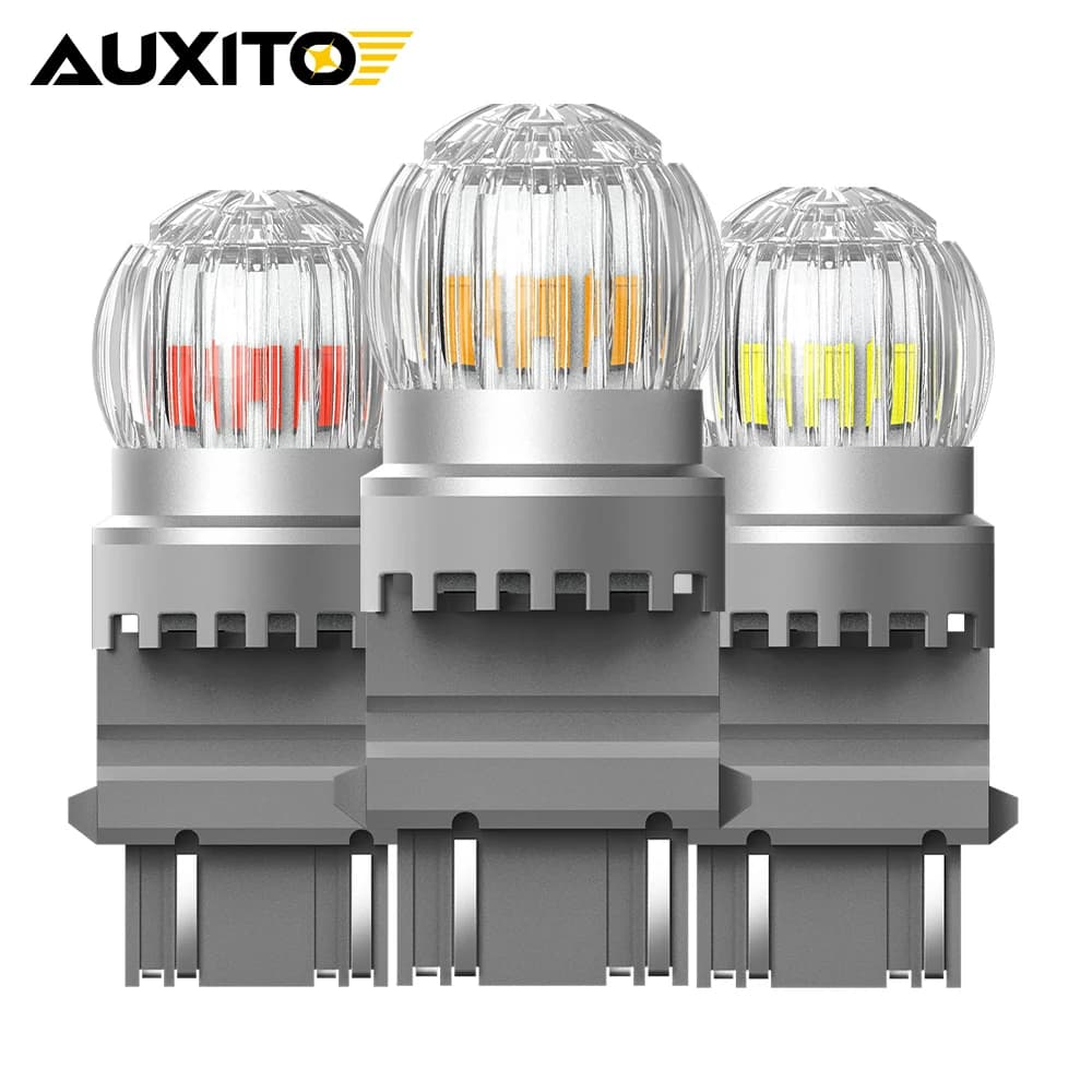 AUXITO – ampoule LED T25 3157 P27W P27/7W, lumière blanche rouge 3030SMD 3156, lumière pour frein de