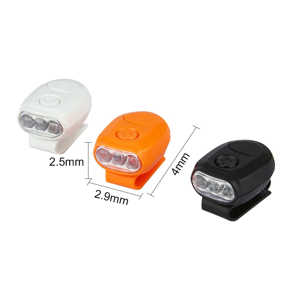 Mini 3LED lampe frontale extérieure chapeau pince phare Camping lampe frontale Mini tête avant lumiè