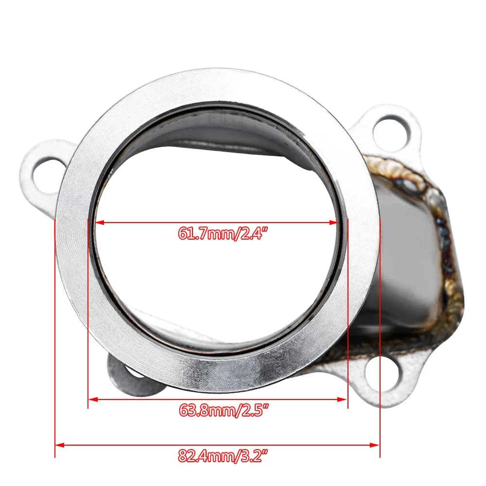 PQY – adaptateur en acier inoxydable, pour T25 T28 GT25 GT28 2.5 "63mm, bride de serrage v-band, ada