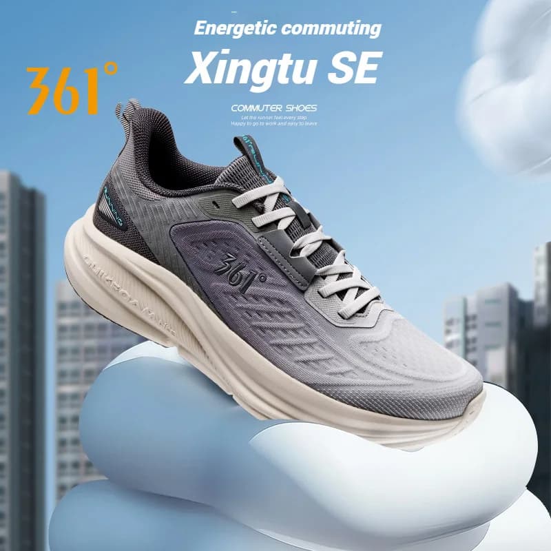 361 degrés hommes chaussures de course printemps nouvelle maille doux fond épais rebond décontracté 