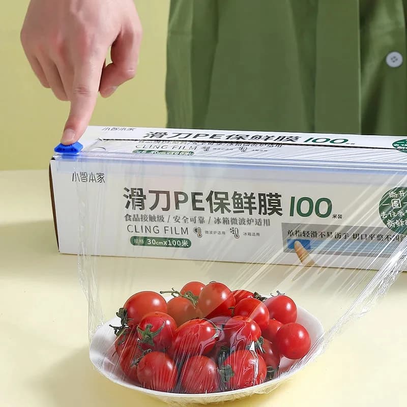 Film alimentaire, film alimentaire micro-ondable - Avec coupe-papier amovible, film alimentaire en p