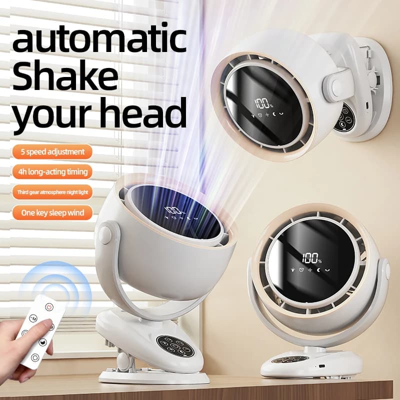 Ventilateur à pince à circulation avec télécommande, Mini ventilateur de bureau, grande capacité 400