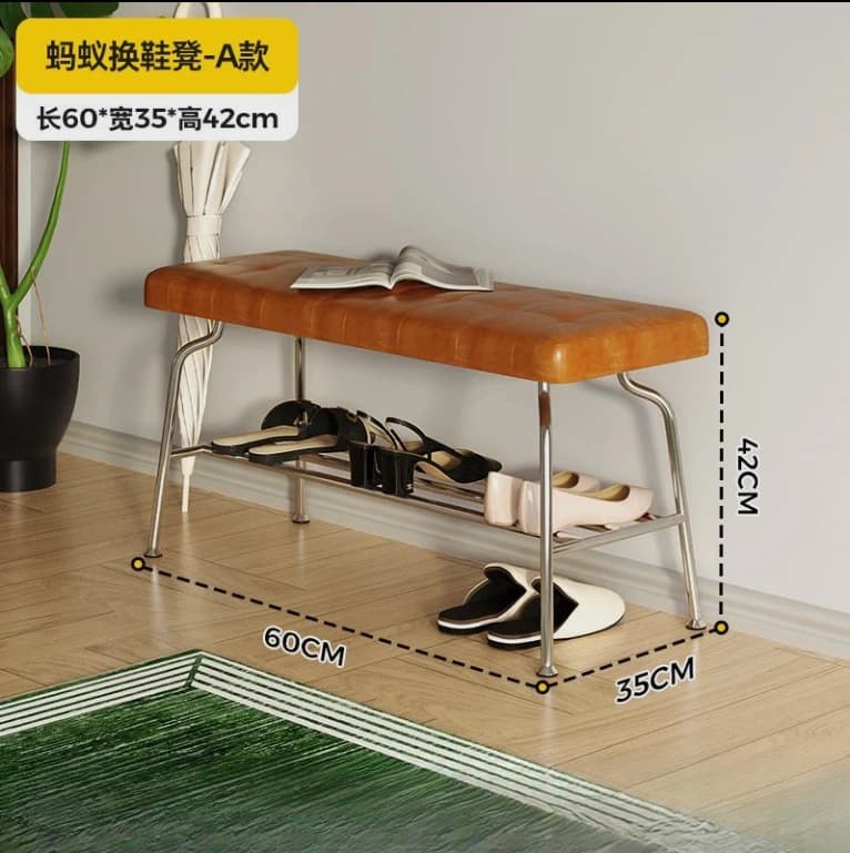 Fauteuil de détente pour la maison, Banc à chaussures pour l'entrée, Tabouret-chausseuse pour le cou