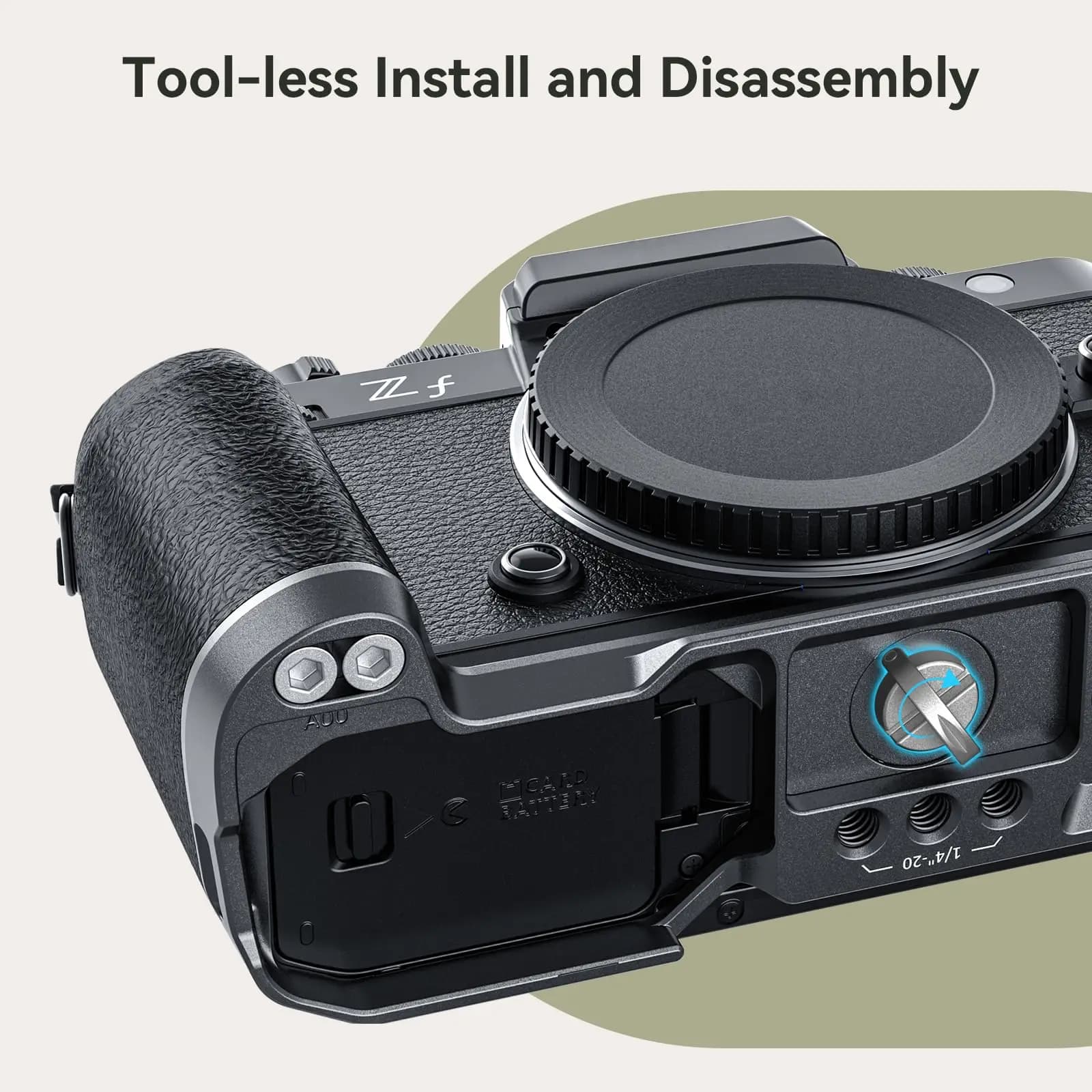 SmallRig Z f – poignée en forme de L pour Nikon Z f, poignée en Silicone avec plaque à dégagement ra