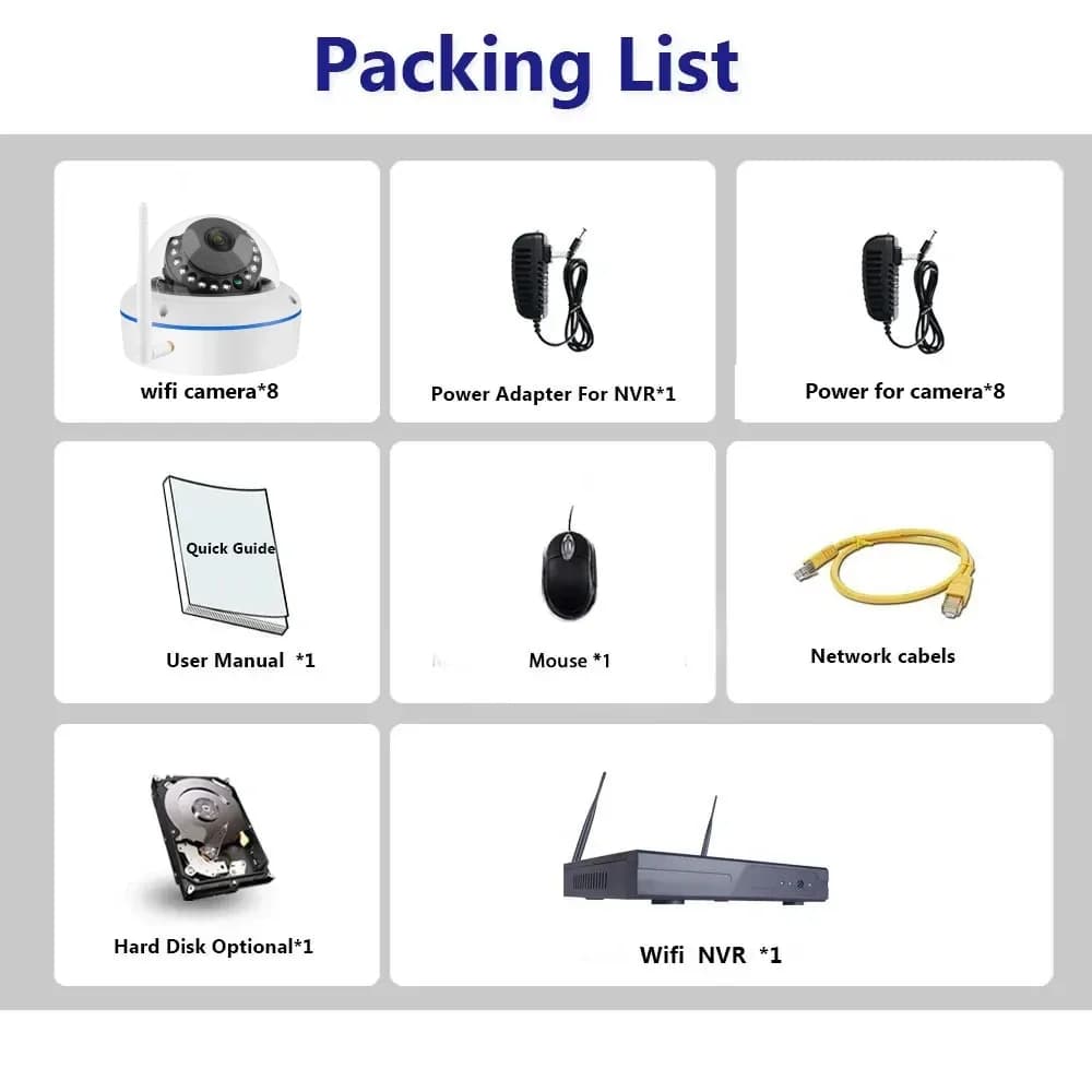 5MP Wifi IP caméra système de sécurité 16CH NVR Kit maison plafond dôme caméra système de Surveillan