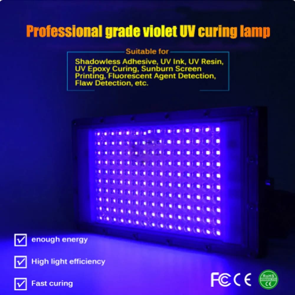 220V 50W 100W 200W 300W 395NM 405nm 365nm LED lampe UV ultraviolette impression pulvérisation peintu