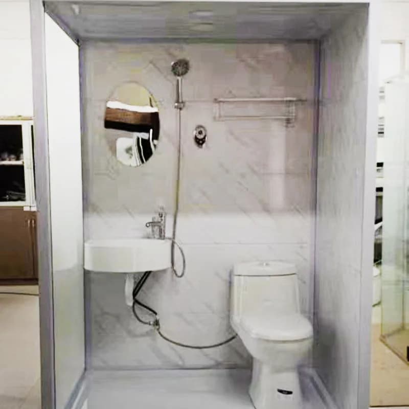 Bain intégré intégré en acrylique, salle de douche, séparation sèche et humide