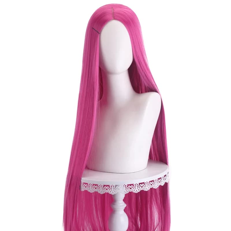 Perruque synthétique pour femmes, 40 pouces, couleur anime, longue et droite, frange fendue centrale