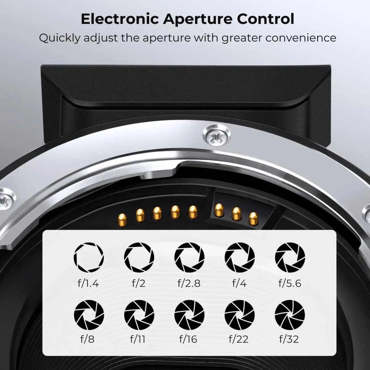 Adaptateur de monture d'objectif autofocus K&F CONCEPT EF vers EOS R pour objectifs Canon EF EF-S ve