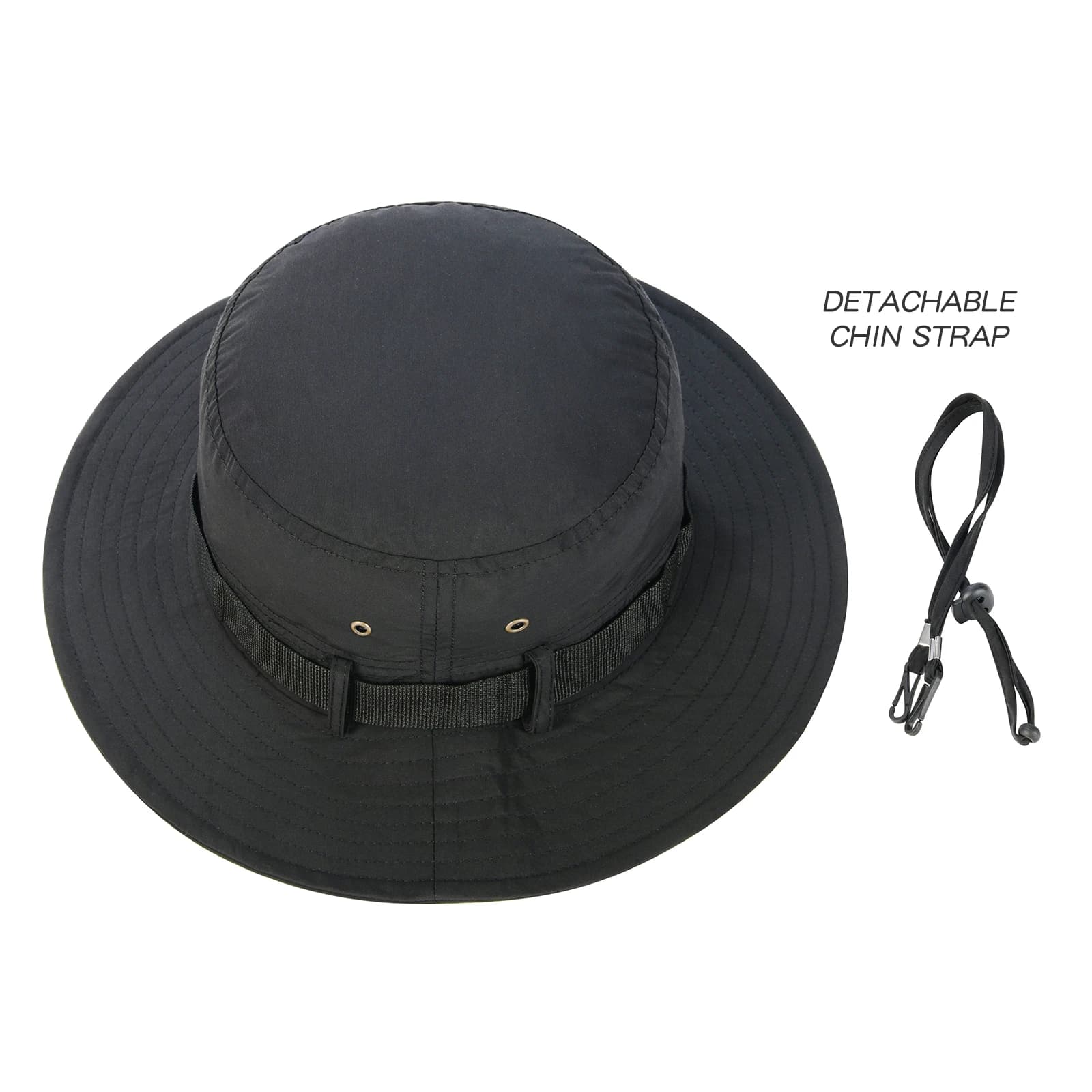 BOTVELA Chapeau seau imperméable avec mentonnière Chapeau Boonie pliable à séchage rapide Chapeau Sa