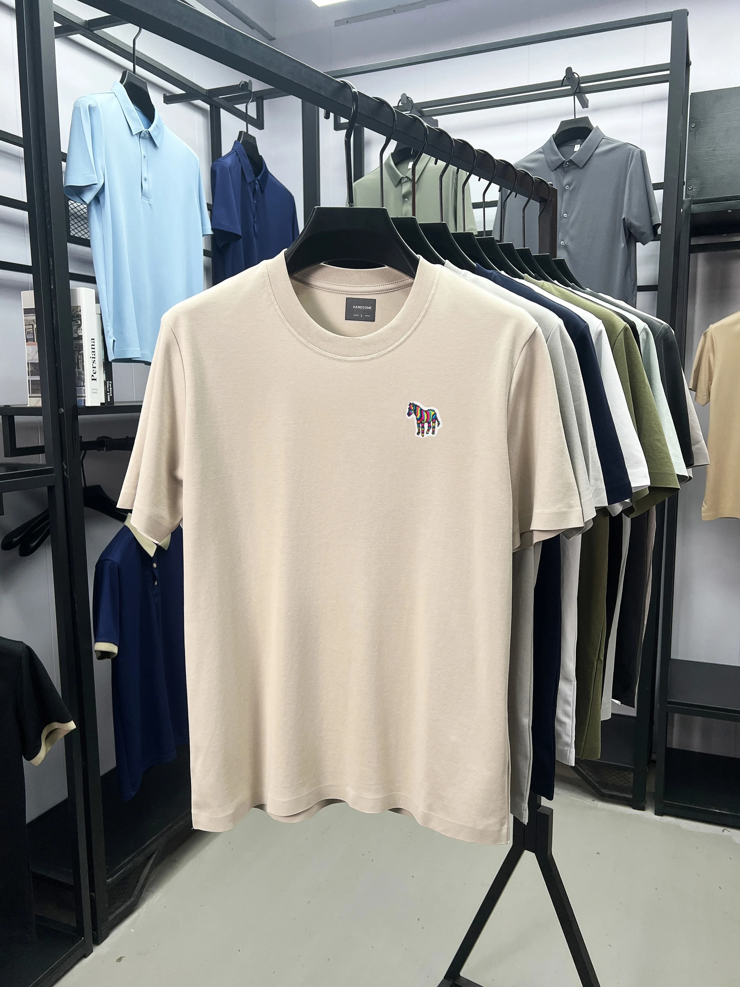 Polo de golf décontracté pour homme, nouvelle collection de la marque de luxe Paul, couleur poney, b