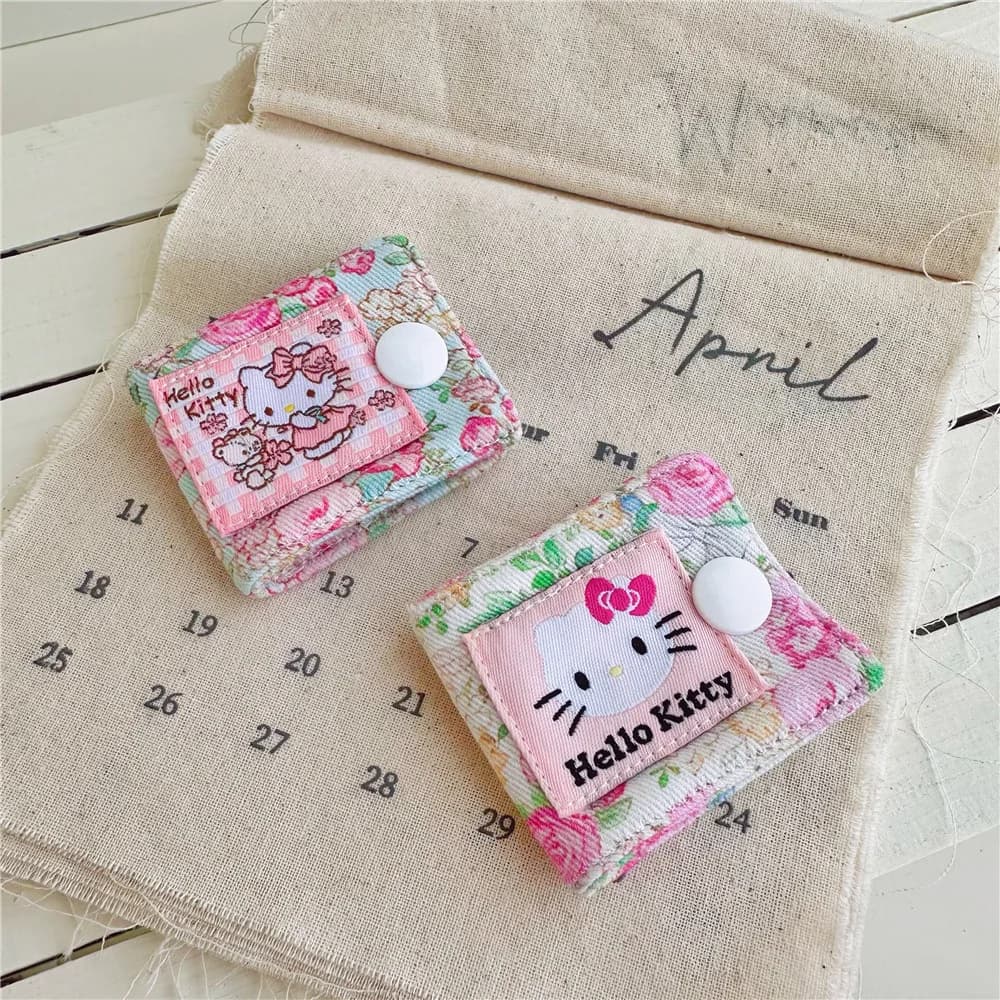 Hello Kitty tissu câble de données pince de rangement Kt chat chargeur cordon support de stockage li