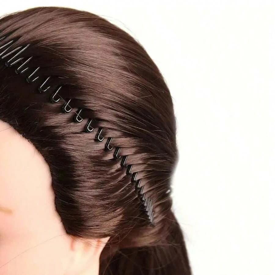 Bandeaux flexibles à cercle complet, peigne à cheveux extensible en plastique élégant pour la coiffu