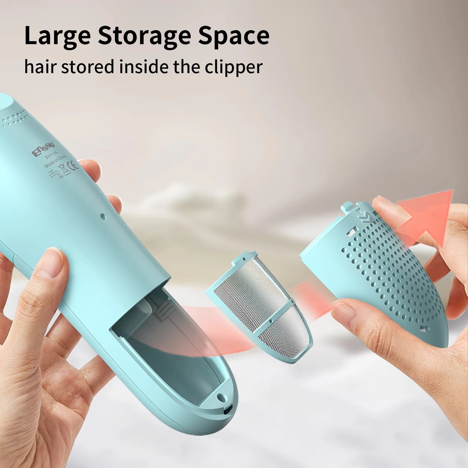 Tondeuse à cheveux aste avec aspirateur pour enfants, coupe-cheveux pour bébé, 2 modes, enfants et n