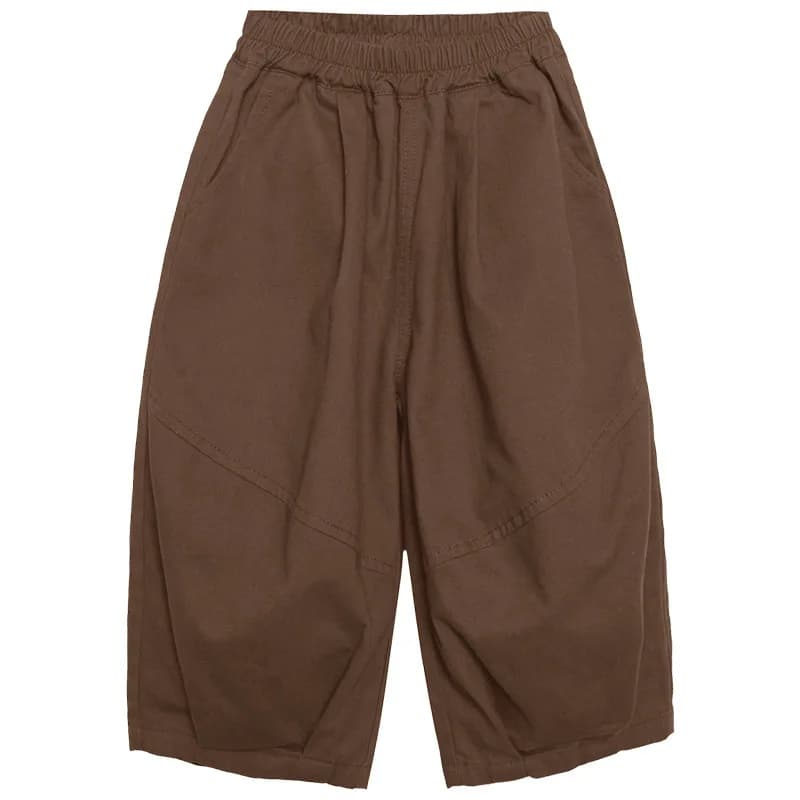 Pantalon sarouel élégant pour garçons, couleur unie, ample, en pur coton, décontracté, pour enfants 