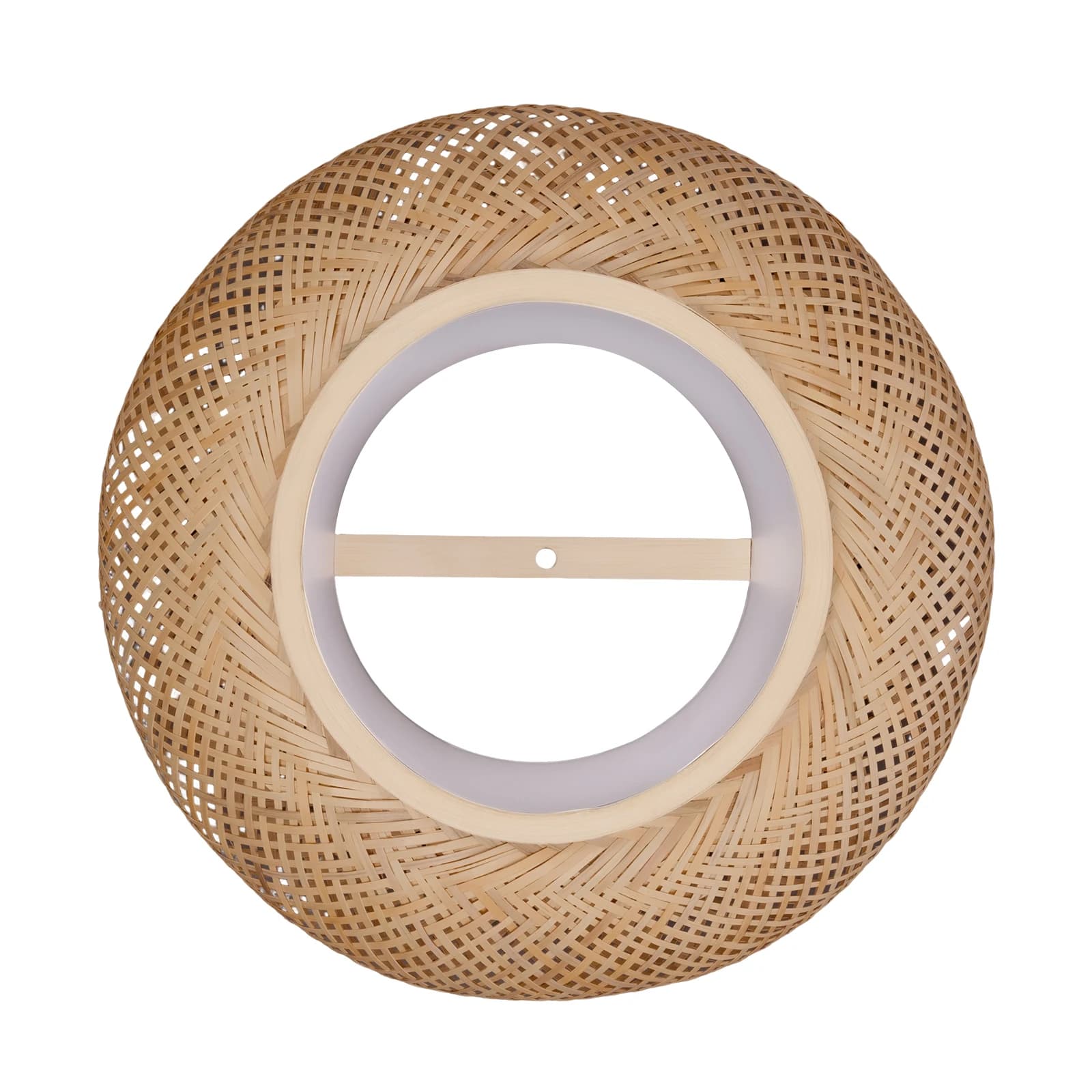 LOYALHEARTD-Plafonnier Rond en Rotin Tissé à la Main, Abat-Jour, 16 en Bambou, pour Maison et Cuisin
