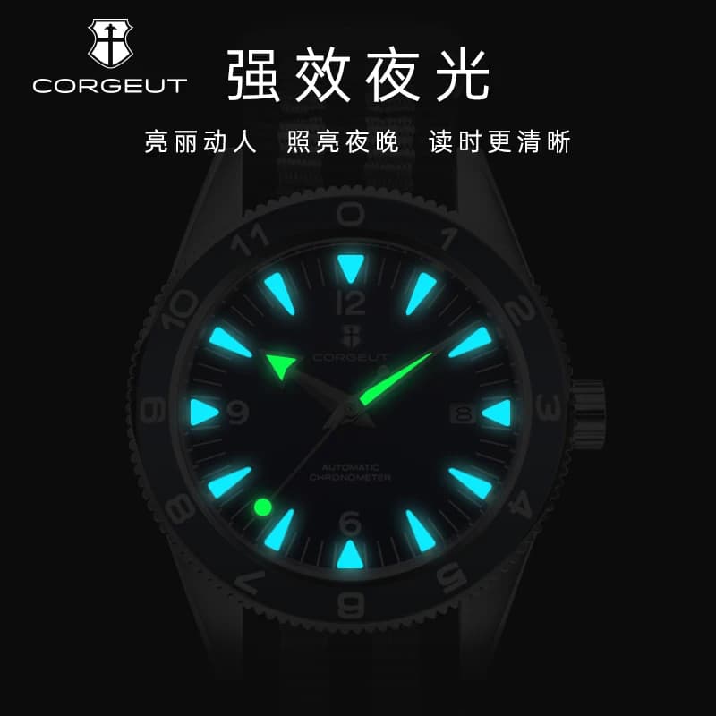 Montre japonaise lumineuse automatique pour hommes, verre saphir 41MM, étanche à 100m, bracelet en N
