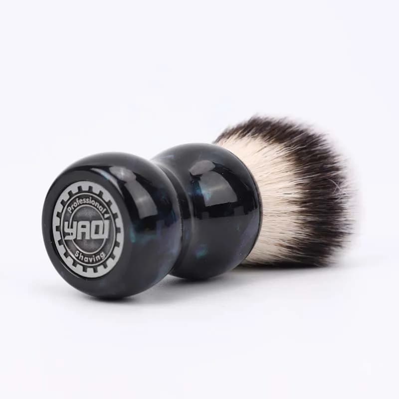YAQI – brosse de rasage en poils synthétiques émeraude de nuit pour hommes, manche en résine, 26mm