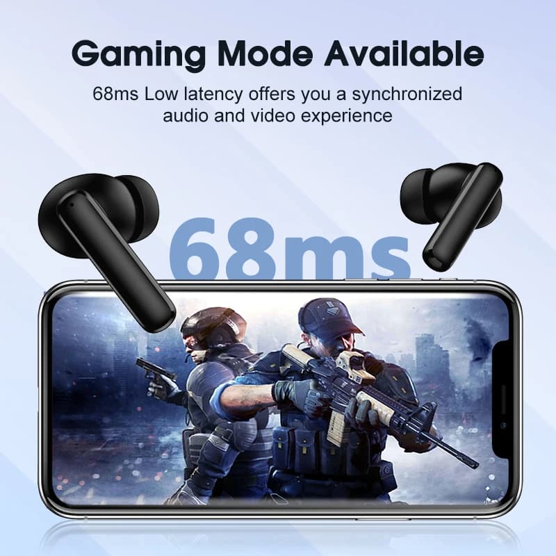 QCY-Écouteurs intra-auriculaires sans fil T13 ANC, suppression active du bruit, écouteurs Bluetooth 