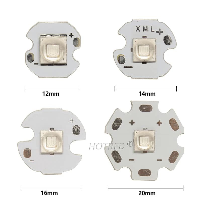 10W UV LED 5050 XMLLT6 XMLL2 LG puce violet 3-3.7V 385nm 395nm 400nm puce perle Diode lampe de poche