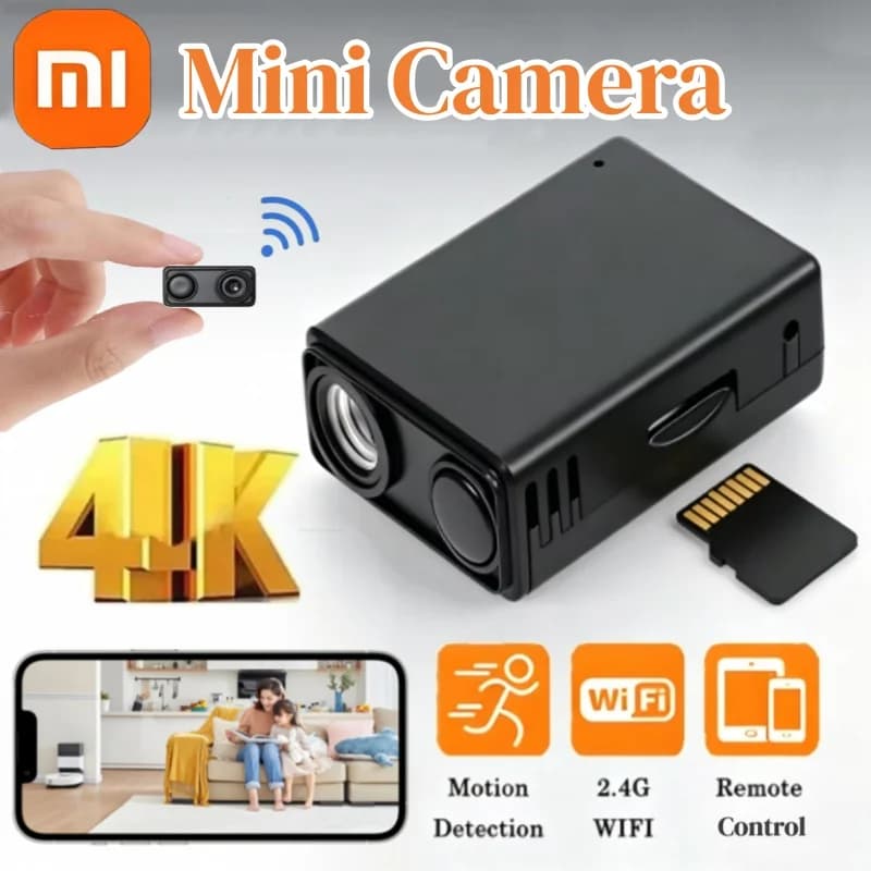 Caméra Xiaomi 4K WiFi sans fil, moniteur de vision nocturne, détection de mouvement à distance, camé