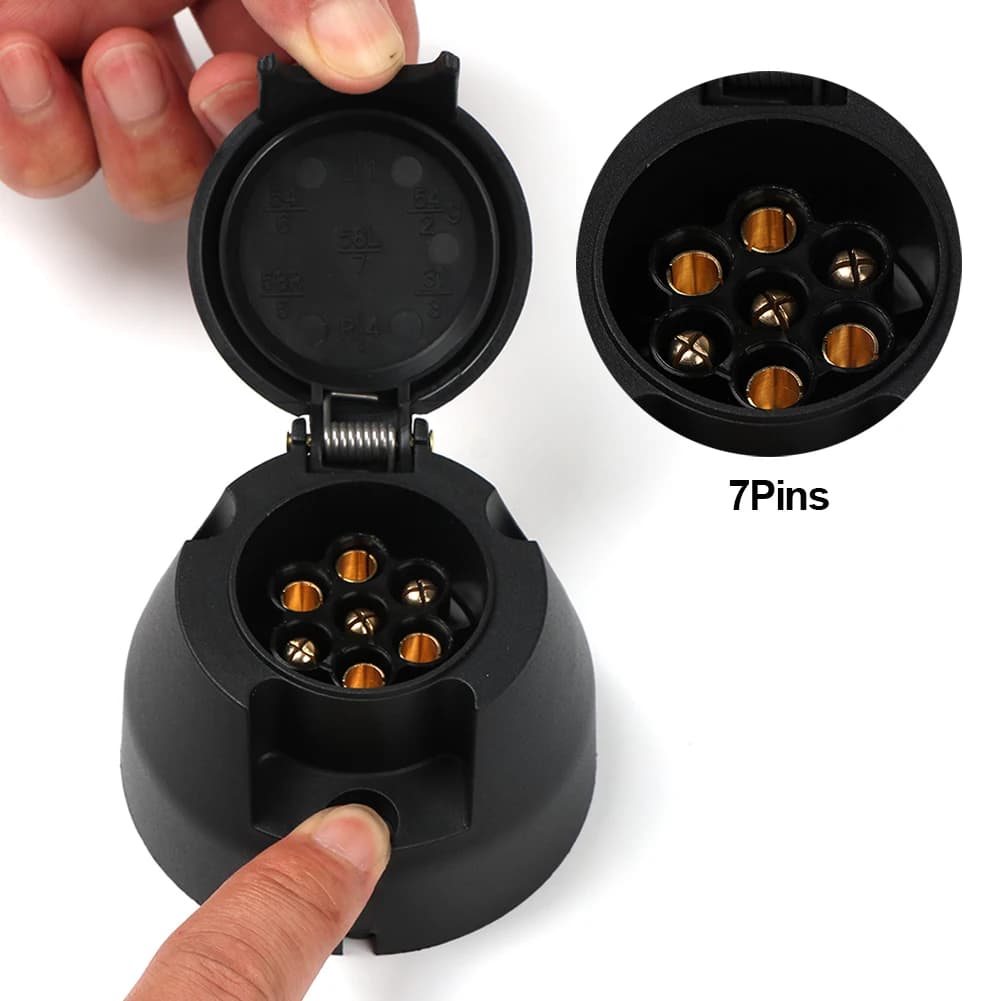 Adaptateur de prise de câblage de remorque 7/13 broches 12V, prise de remorquage, convertisseur dura
