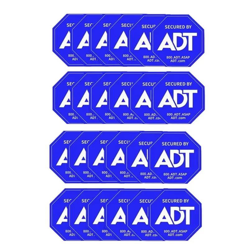 Lot de 24 autocollants de sécurité ADT, autocollants de sécurité ADT, autocollants de sécurité impri